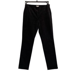 J. Jill Black Velvet Side Zip Pants